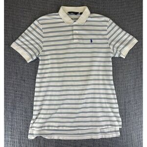 Vintage Polo Golf Ralph Lauren Polo Shirt Mens Size Large White Blue Striped